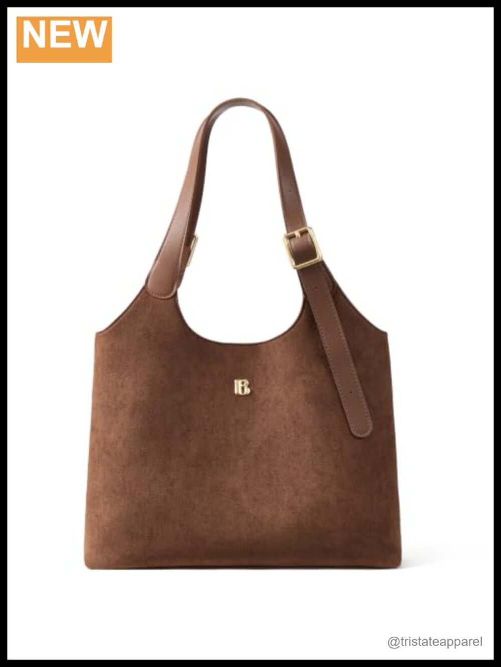 Soft Leather Suede Shoulder Bag Adjustable Strap Satchel Purse